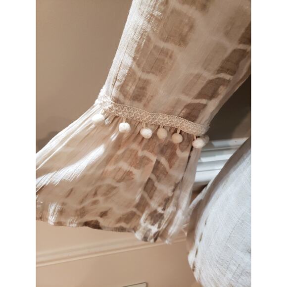 Apt. 9 Cream Blouse with Pom Pom Details - Picture 6 of 12